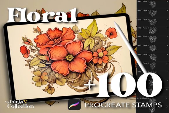 100 Floral Stamps for Procreate: Elevate Your Digital Art