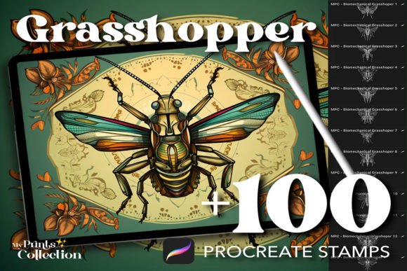 100 Grasshopper Stamps Procreate: A Digital Nature Collection