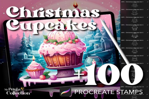 100 Procreate Cupcake Christmas Stamps: Elevating Festive Digital Art