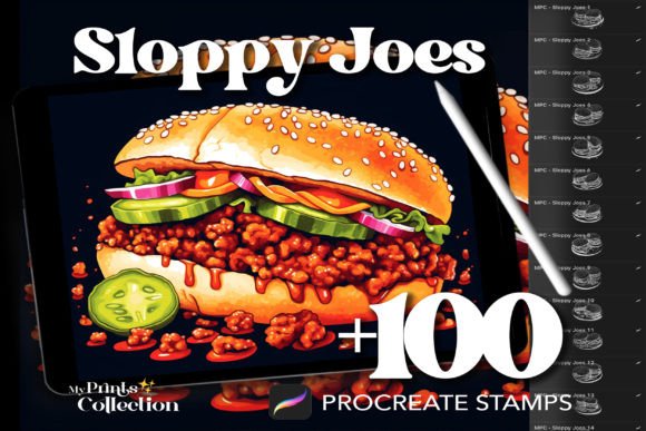 100 Procreate Sloppy Joes Stamps