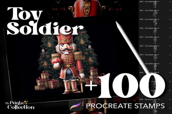 100 Procreate Toy Soldier Stamps