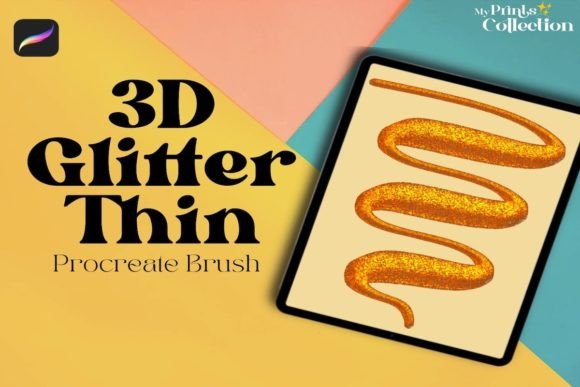3D Glitter Thin Procreate Brush: Adding Shine to Digital Art