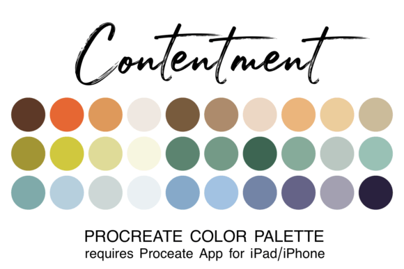 Contentment Procreate Color Palette