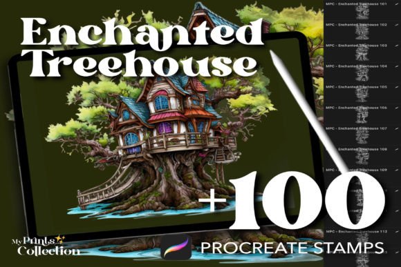 Enchanted Treehouse Procreate Stamps: A Creative Gateway to Whimsical Digital Art