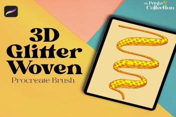 Enhance Your Digital Art with the 3D Glitter Woven Procreate Brush