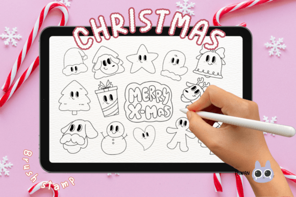 Revolutionizing Holiday Design with Christmas Groovy Brush Stamp Procreate