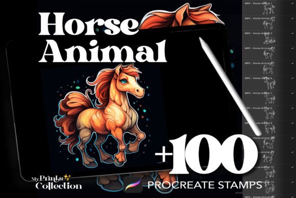 Saddle Up for Creativity: Unleashing the Spirit of Equines with 100 Procreate Horse Stamps