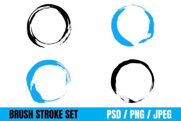 Strategic Use of Rounded Brush Stroke Set, Colorful Round for Creative and Professional Projects