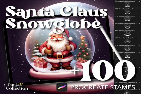 Transforming Digital Holiday Art: The Power of 100 Procreate Santa Claus Snowglobe Stamps