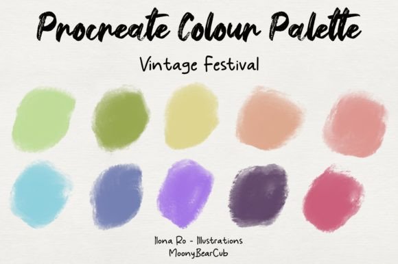 Vintage Festival: A Colorful Creative Companion for Procreate Artists